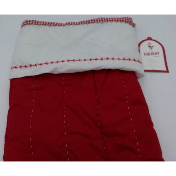 Pottery Barn Kids Karen Jumbo Stocking Santa Gifts Holiday Xmas Quilted 31.5 in - Picture 8 of 13
